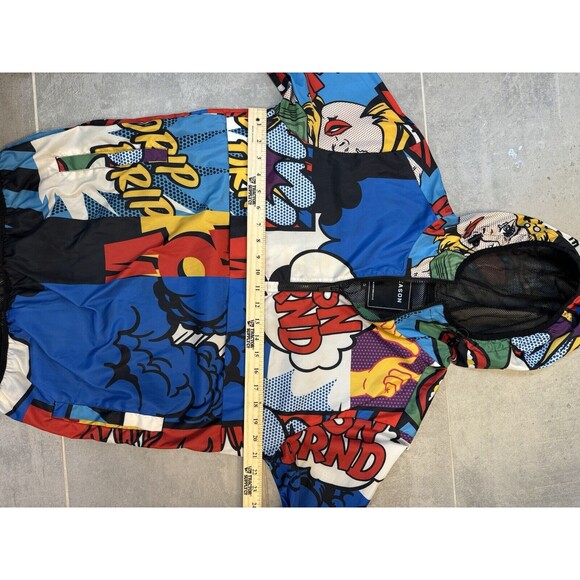 Reason Comic Book Water Resistant Windbreaker Jacket - Men’s Size Small - Picture 8 of 14
